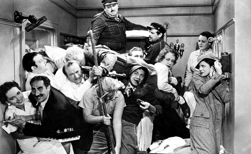 Stateroom scene from <em>A Night at the Opera</em